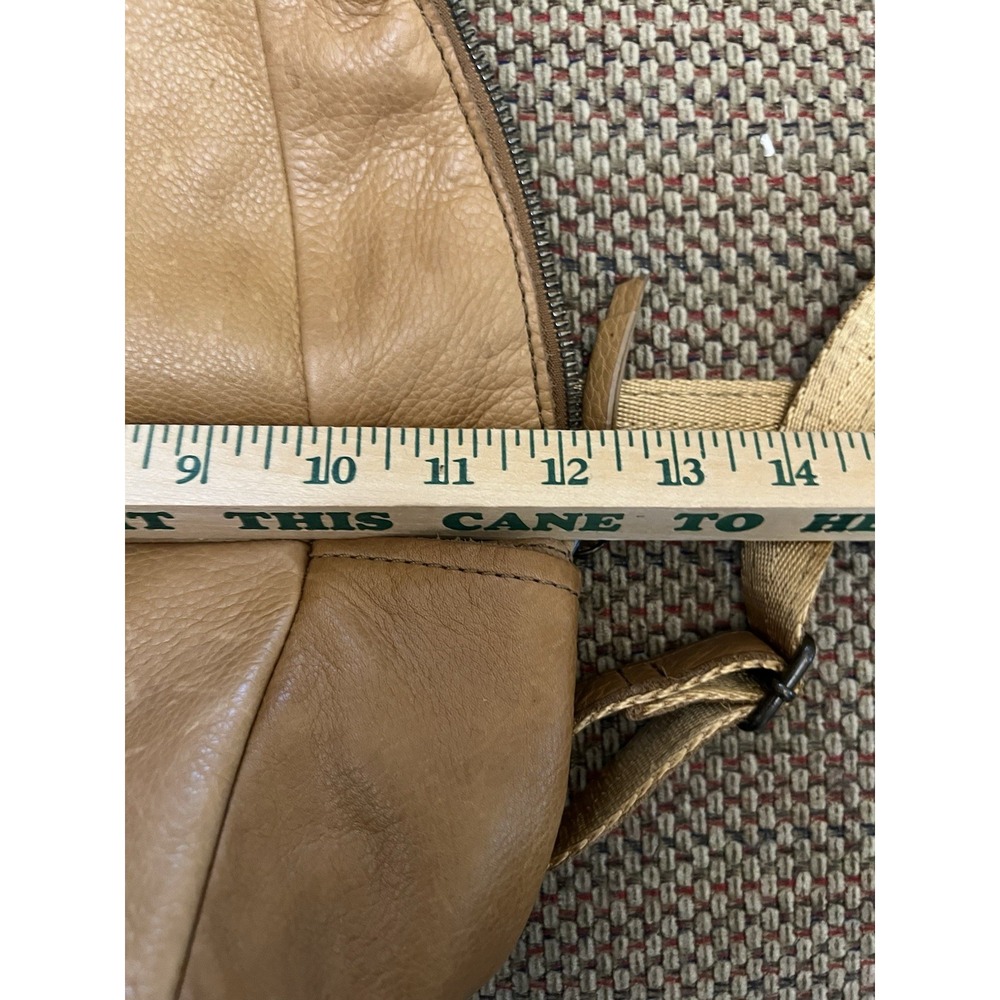 American Leather Company Denise Mini Soft Brown Genuine Leather Backpack - Picture 6 of 8
